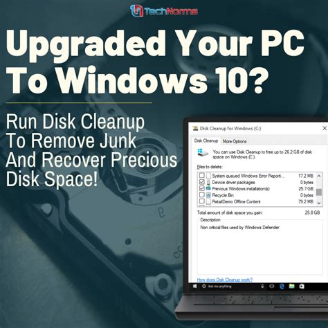 Run Disk Cleanup After Windows 10 Upgrade To Gain Space Disk Cleanup