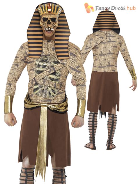 Adult Mens Ancient Egypt Zombie Pharaoh Gladiator Halloween Fancy Dress