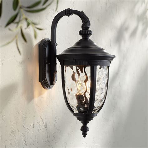 John Timberland Outdoor Wall Light Fixture Textured Black 20 12