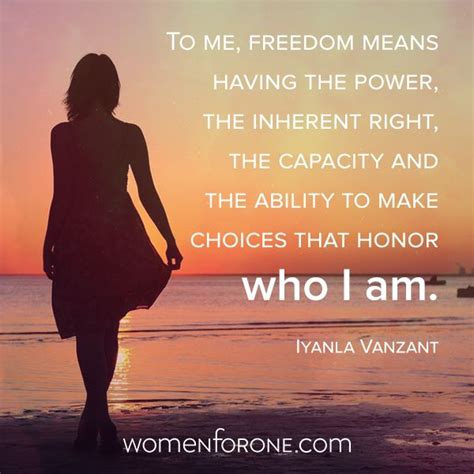 to me freedom means having the power the inherent right the capacity and the ability to make