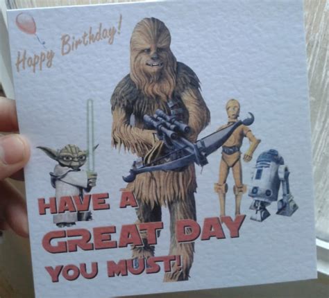 Handmade Cool Star Wars Birthday Card Chewbacca Chewie Etsy