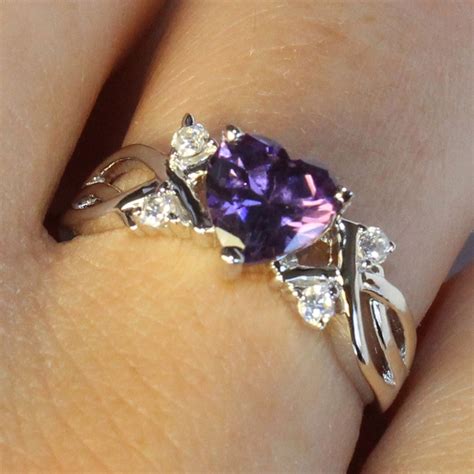 How to sell your silver. Amethyst (Purple) Heart Shaped Promise Ring in 2020 ...