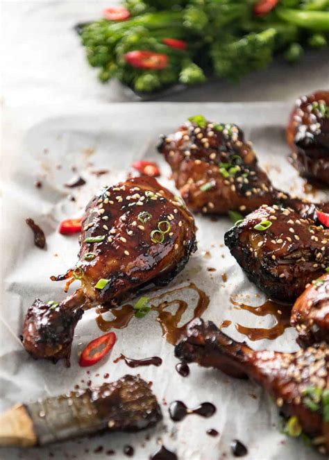 It's no harder than roasting one chicken. Sticky Chicken Drumsticks in Chinese Plum Sauce ...