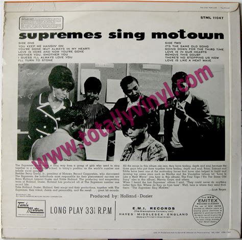 Totally Vinyl Records Supremes The The Supremes Sing Motown Lp Vinyl