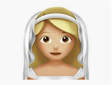 Wedding Emoji Png Blonde Bride Emoji Png Transparent Png Kindpng