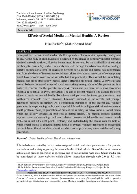 Sports bodies to boycott social media for bank holiday weekend over abuse. (PDF) Effects of Social Media on Mental Health: A Review