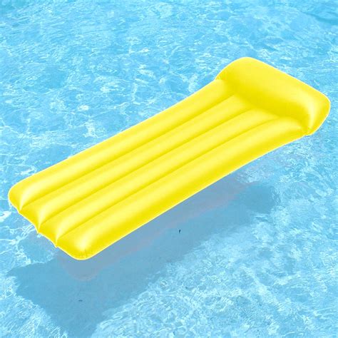 Poolmaster Swimming Pool 75l X 33w Neon Frost Mattress Float Yellow