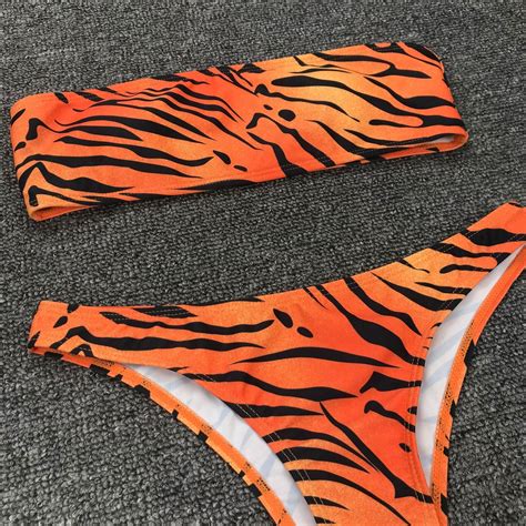 Купить sexy zebra bikinis 2020 micro bikini set push up thong biquini high cut Купальники Без