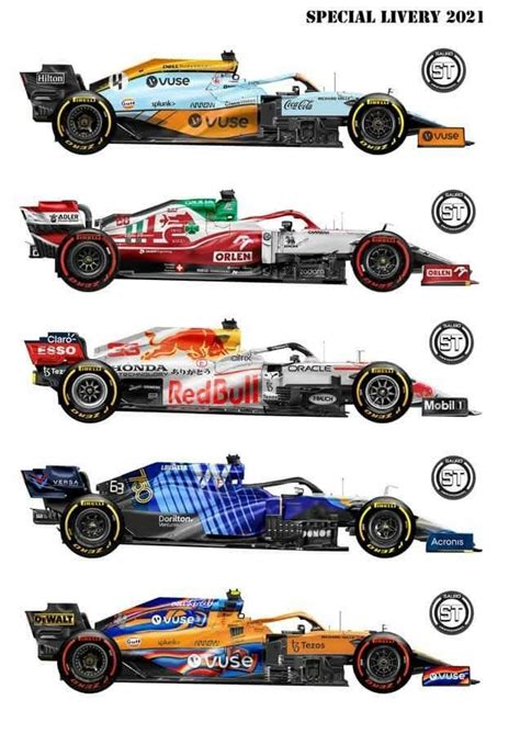 Four Different Cars Are Shown In This Graphic Art Print Each With