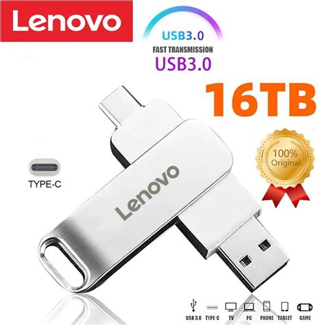 Lenovo 16tb Usb 3 0 Flash Drives High Speed Transfer Metal Pendrive Memory Card Pendrive Flash