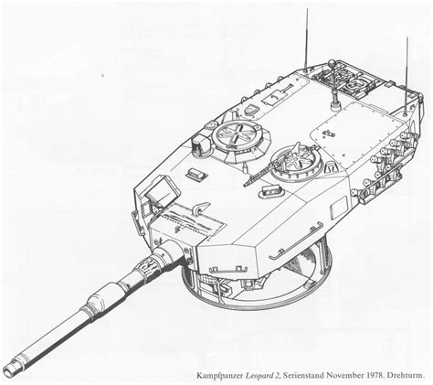 Leopard 2 Blueprint Leopard Drawing Airplane Crafts T 64 Gun Turret