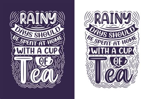 Rainy Days Should Be Spent At Home With Graphic By Netart · Creative