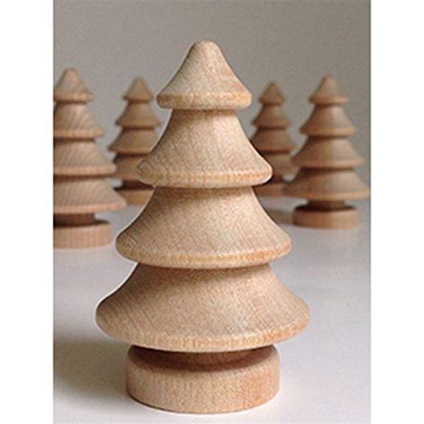 Set Of 5 Unfinished Wood 3d Christmas Trees 275 Inches Tall By My