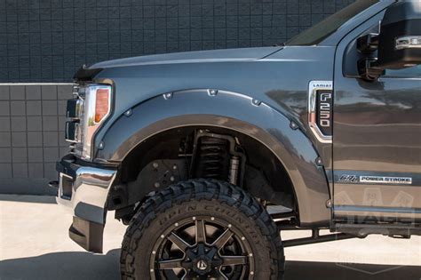 2017 2019 F250 And F350 Bushwacker Pocket Style Fender Flares 4 Pc