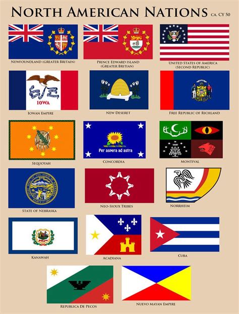 Flags Of North America Cy 50 By Ynot1989 North America Flag Flags Of