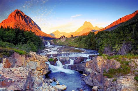 Sunrise Waterfall Wallpapers Top Free Sunrise Waterfall Backgrounds
