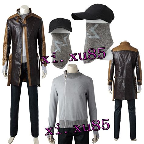 Watch Dogs Cos Aiden Pearce Cosplay Costume Outfithatmask All Size