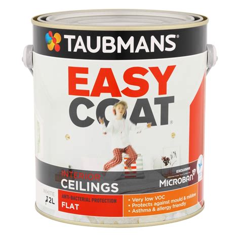 Taubmans Flat White Easycoat Ceiling Paint 2l White