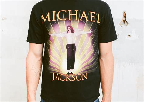 Michael Jackson T Shirt Men S Vintage T Shirt Black Graphic Print T