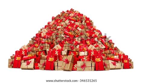 Big Pile Christmas Ts Isolated On Stock Photo Edit Now 346531265