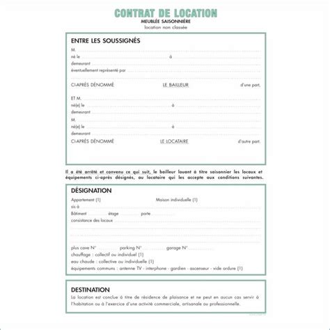 Contrat location non meublée gratuit gouv : bail de location gratuit a imprimer pdf - Modele de lettre ...