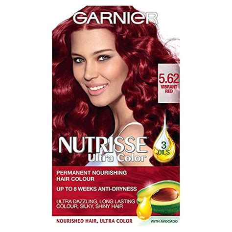 Garnier Nutrisse Ultra Color 562 Vibrant Red Permanent Hair Dye Approved Food