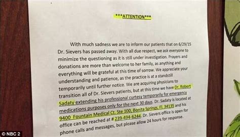 Complaint letter format, examples, tips, and complaint letter sample for class 10 to 12. Florida doctor Teresa Sievers killed in her home while ...