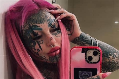 i hated myself before i covered 98 of my body with tattoos says satanic model amber luke the
