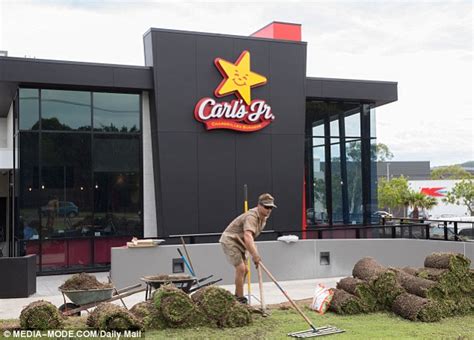 a peek inside australia s first carl s jr burger store on its grand opening daily mail online
