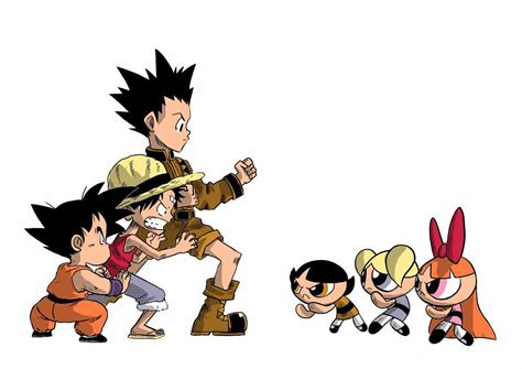 Gokuking Of The Pirates Luffypower Puff Girls With Images Ppg
