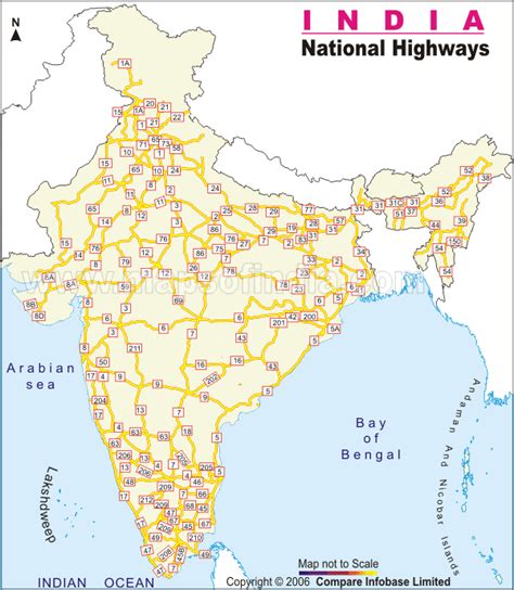 National Highway Network Map Of India About India Map
