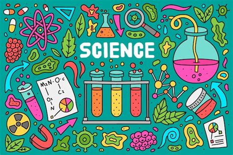 Hand Drawn Colorful Science Education Background Free Vector