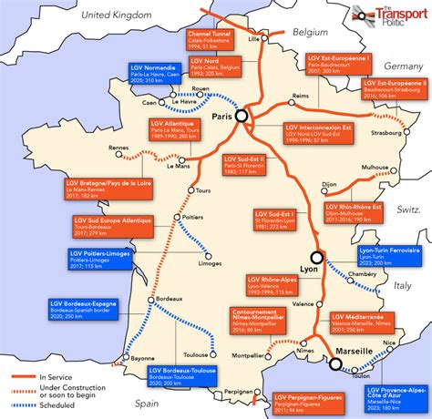 Lignes Tgv France Carte
