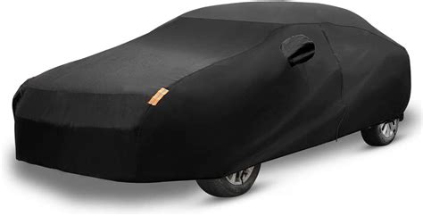 Uxcell Ym 460x185x170cm 190t Black Car Cover Waterproof
