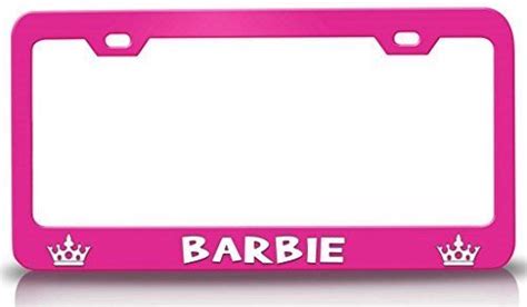 Barbie Princess Girly Girl Steel Metal License Plate Frame