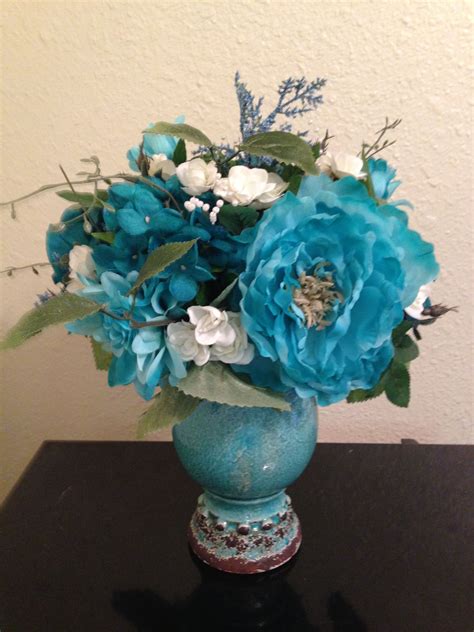 Turquoise Arrangement Decor Arrangement Vase