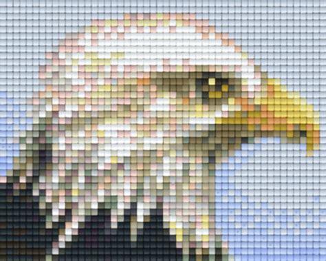 Realistic Eagle Head One 1 Baseplate Pixelhobby Mini Mosaic Art Kit