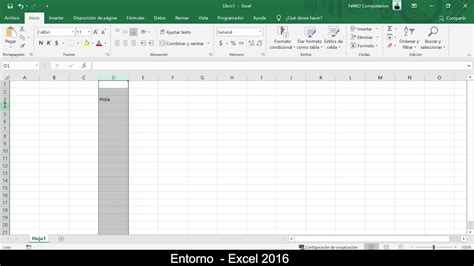 Entorno De Excel Cpt1 Hoja De Calculo Youtube