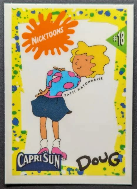 Patti Mayonnaise Doug 1992 Nickelodeon Cartoon Caprisun Sticker Card