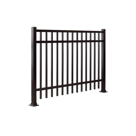 gilpin legacy elite 4 ft h x 8 ft w bronze aluminum flat top decorative fence panel in the metal