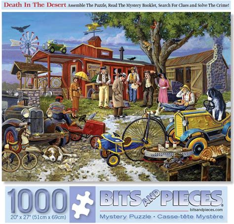 Bits And Pieces 1000 Piece Jigsaw Puzzle For Adults Death In The Desert 1000 Pc Mystery