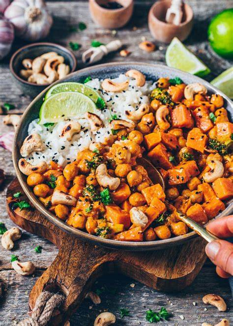 Sweet Potato Chickpea And Coconut Curry
