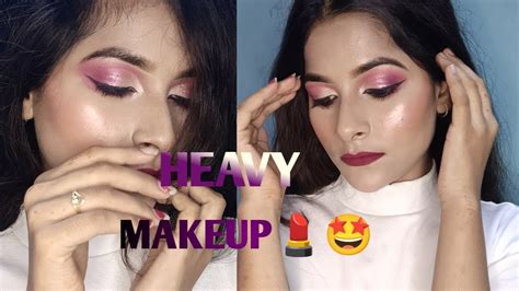 heavy makeup look self makeup💄 🤩 youtube