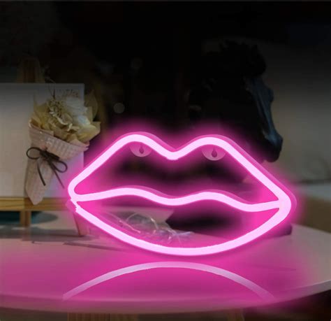 Lips Led Neon Light Sign Lash Shark