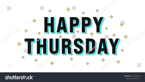 Happy Thursday Poster Greeting Text Happy Stock Vector Royalty Free