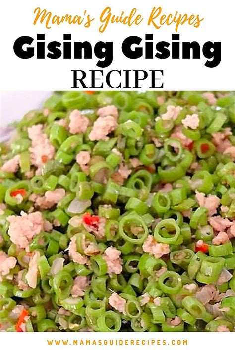 Another ingredient that adds another layer of flavor to this dish is bagoong alamang. Gising-Gising Recipe in 2020 | Sinigang na baboy recipe ...