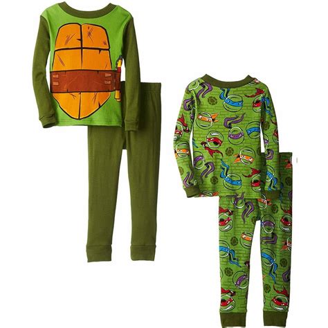 Nickelodeon Teenage Mutant Ninja Turtles 4 Pc Long Sleeve Tight Fit