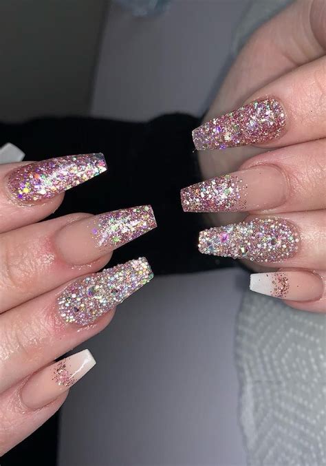 You now have a shining shimmering splendid nails! 21 Fabulous Glitter Nail Design Ideas for This Year 2019 ...