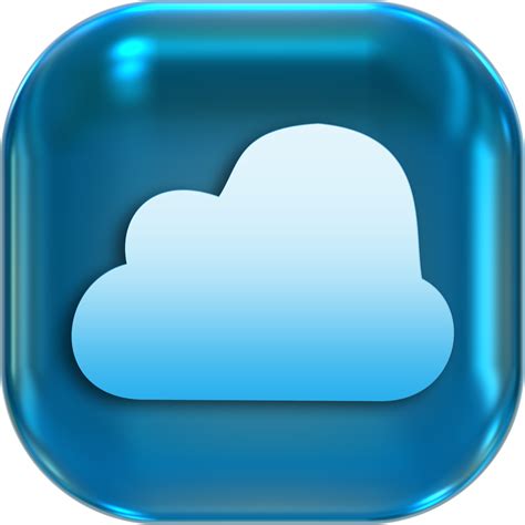 Cloud On Blue Icon Free Image Download