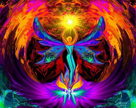 Reiki Angel Art Spiritual Energy Art Print Uplifting Rainbow Etsy